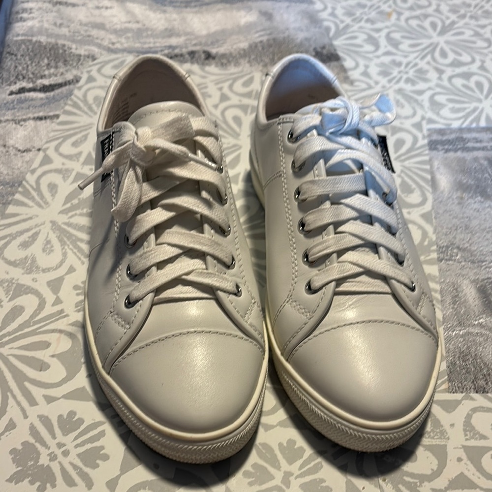 Women's White Leather Sneakers